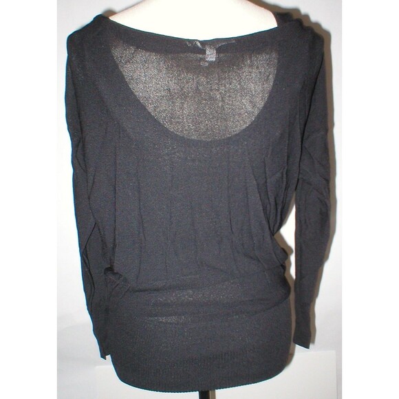 New NWT $248 Plenty Tracy Reese Off Shoulder Sweater Top Black S Layered Fine - Picture 8 of 10